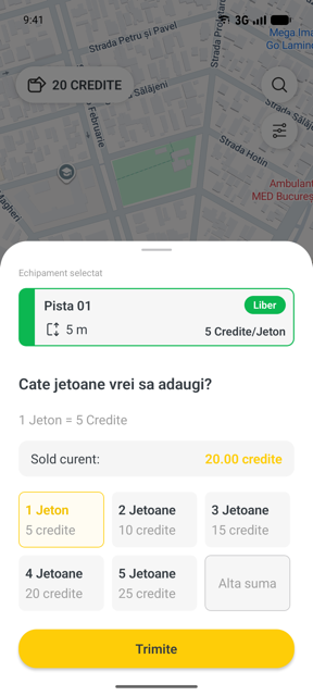 Alegerea numărului de jetoane