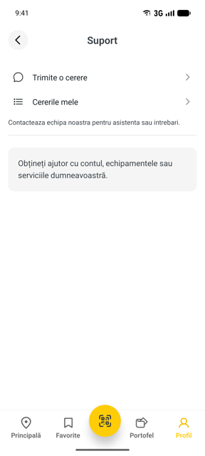 Ecranul de suport